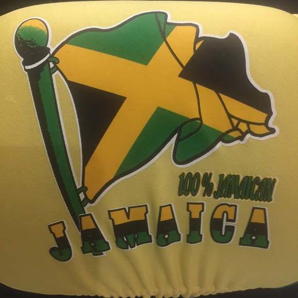 2 Car Seat Head Rest Cover “Jamaica Flag” - Picture 4 of 8